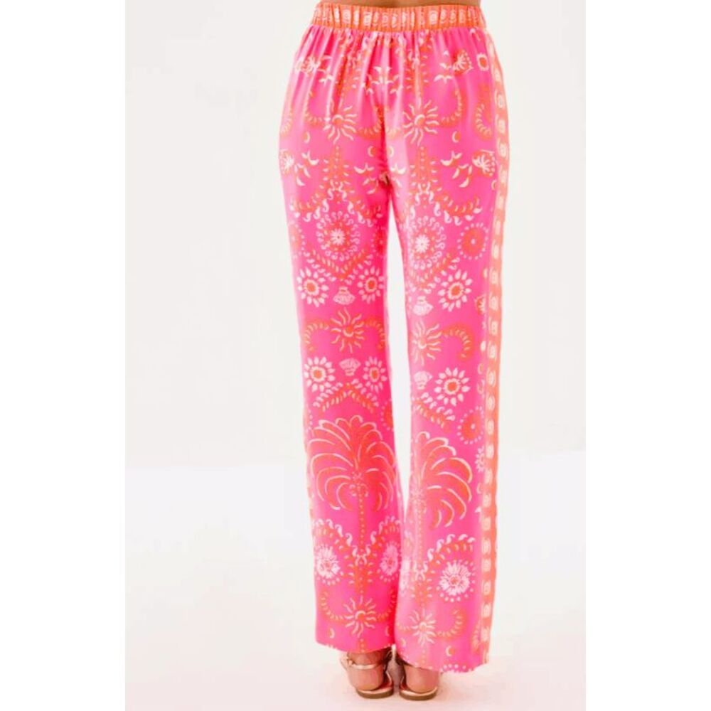 NWT Lilly Pulitzer 32" Vianna Silk Palazzo Pant- Size 10 - Picture 4 of 4